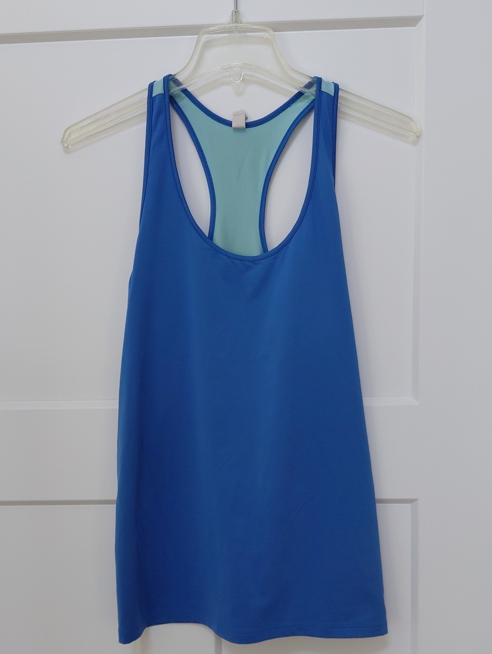 Under Armour Blue Racerback Tank with Aqua Contrast